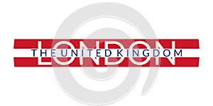 London text. The United Kingdom and London city banner, poster, Tee print, T-shirt graphics. England or UK Typography design.